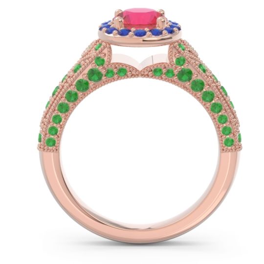 Halo Pave Milgrain Marudyana Ring
