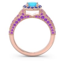 Halo Pave Milgrain Marudyana Ring