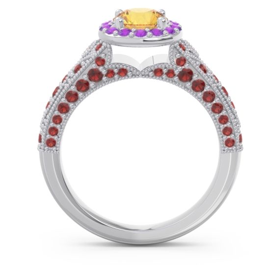 Halo Pave Milgrain Marudyana Ring