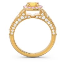 Halo Pave Milgrain Marudyana Ring
