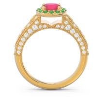 Halo Pave Milgrain Marudyana Ring