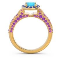 Halo Pave Milgrain Marudyana Ring
