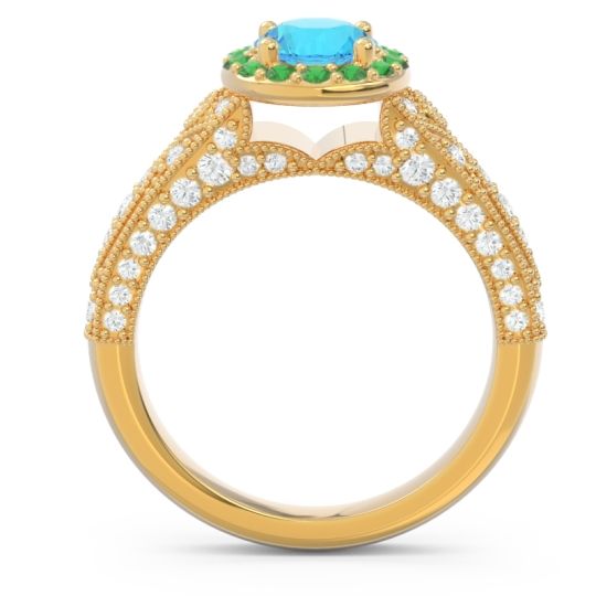 Halo Pave Milgrain Marudyana Ring