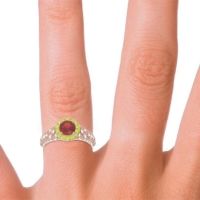 Halo Pave Milgrain Marudyana Ring