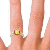 Halo Pave Milgrain Marudyana Ring
