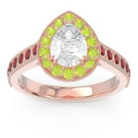 Halo Pave Milgrain Pear Samsic Ring