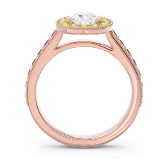 Halo Pave Milgrain Pear Samsic Ring