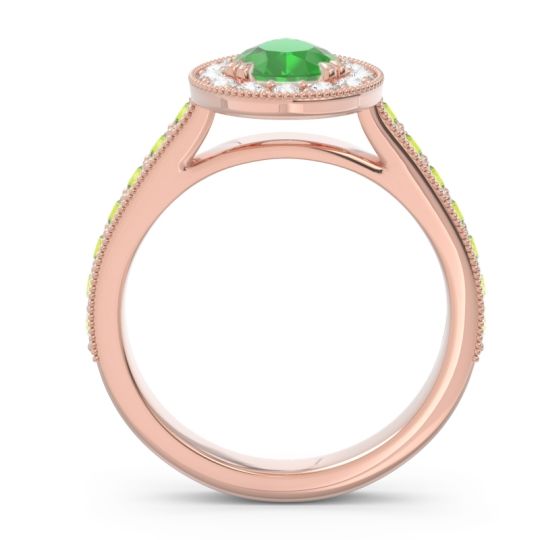 Halo Pave Milgrain Pear Samsic Ring