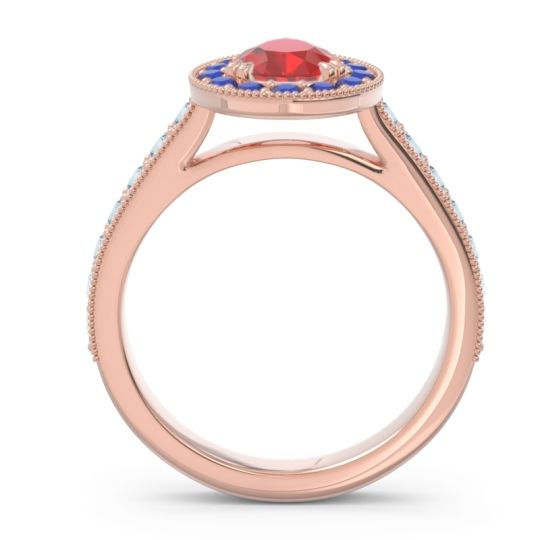 Halo Pave Milgrain Pear Samsic Ring
