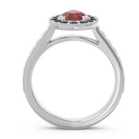 Halo Pave Milgrain Pear Samsic Ring