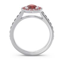Halo Pave Milgrain Pear Samsic Ring