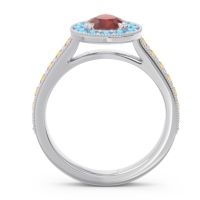 Halo Pave Milgrain Pear Samsic Ring