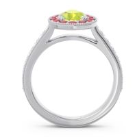 Halo Pave Milgrain Pear Samsic Ring