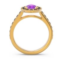 Halo Pave Milgrain Pear Samsic Ring