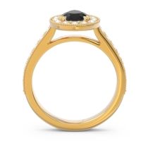 Halo Pave Milgrain Pear Samsic Ring