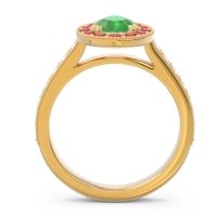 Halo Pave Milgrain Pear Samsic Ring