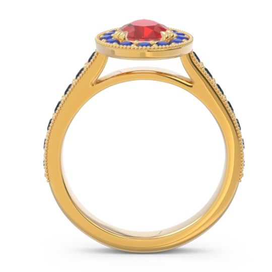 Halo Pave Milgrain Pear Samsic Ring