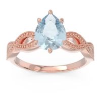 Solitaire Milgrain Pear Nanagra Ring