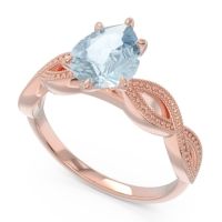 Solitaire Milgrain Pear Nanagra Ring
