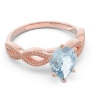 Solitaire Milgrain Pear Nanagra Ring