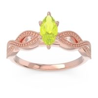 Solitaire Milgrain Marquise Sphatika Ring