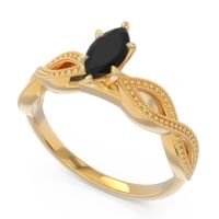 Solitaire Milgrain Marquise Sphatika Ring