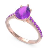 Solitaire Pear Sazaila Ring