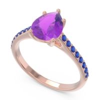 Solitaire Pear Sazaila Ring