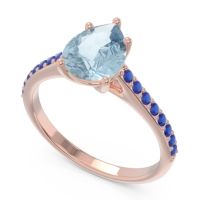 Solitaire Pear Sazaila Ring