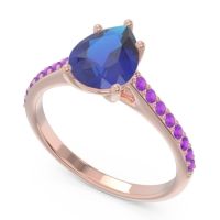 Solitaire Pear Sazaila Ring
