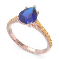 Solitaire Pear Sazaila Ring