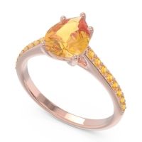 Solitaire Pear Sazaila Ring