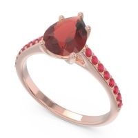 Solitaire Pear Sazaila Ring
