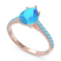 Solitaire Pear Sazaila Ring