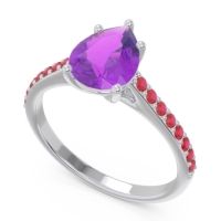 Solitaire Pear Sazaila Ring