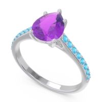 Solitaire Pear Sazaila Ring