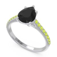 Solitaire Pear Sazaila Ring