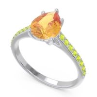Solitaire Pear Sazaila Ring