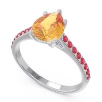 Solitaire Pear Sazaila Ring