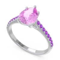 Solitaire Pear Sazaila Ring
