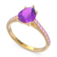 Solitaire Pear Sazaila Ring