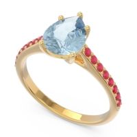 Solitaire Pear Sazaila Ring