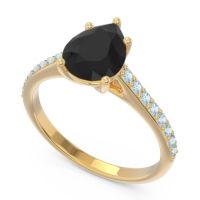 Solitaire Pear Sazaila Ring