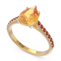 Solitaire Pear Sazaila Ring