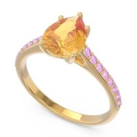 Solitaire Pear Sazaila Ring