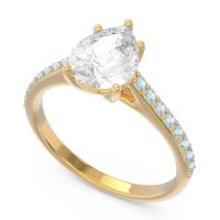 Solitaire Pear Sazaila Ring