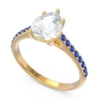 Solitaire Pear Sazaila Ring