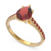 Solitaire Pear Sazaila Ring