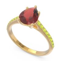 Solitaire Pear Sazaila Ring