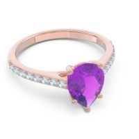 Solitaire Pear Sazaila Ring